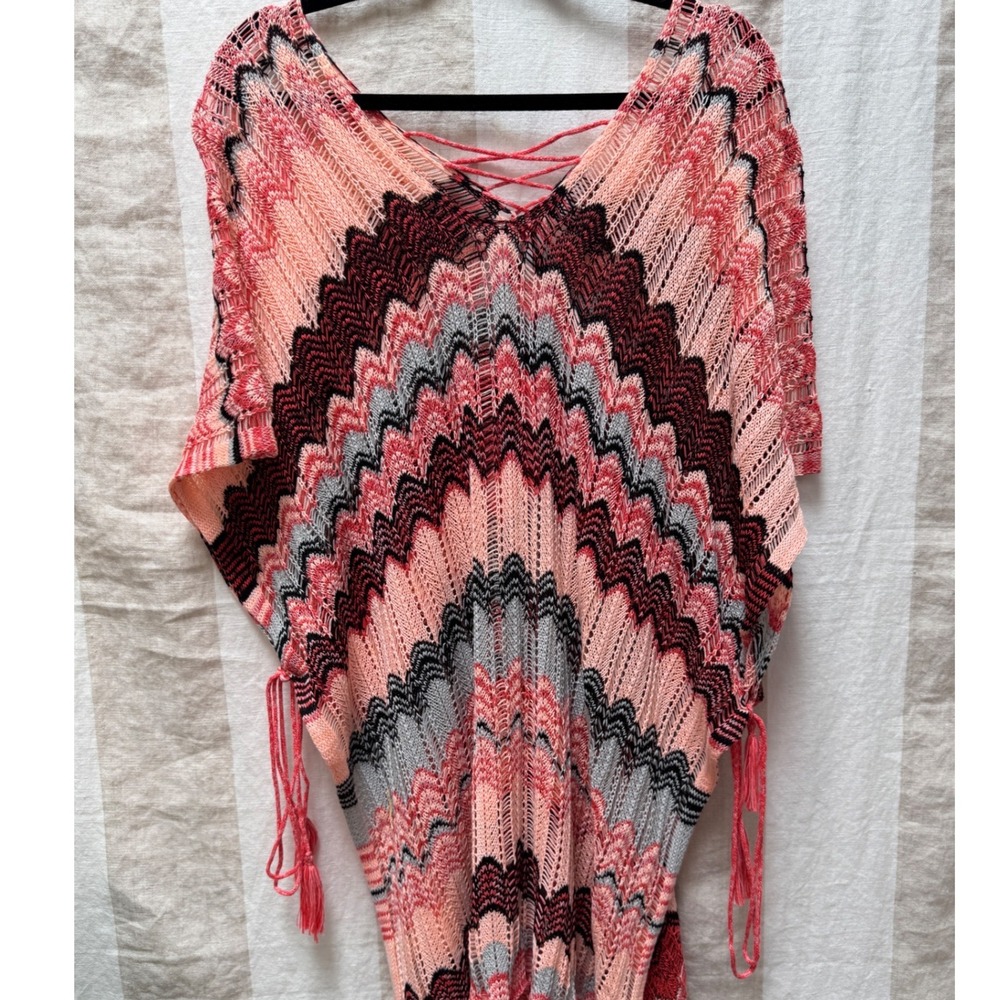 Wanderer Bikini Swimsuit Cover Up Coral One Size